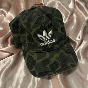 Adidas Green Camo Cap with White Logo